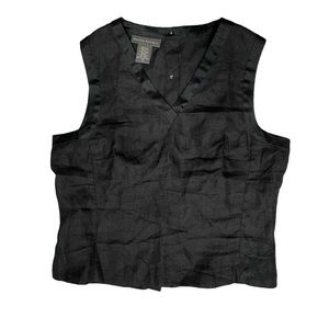 Banana Republic Silk and Linen Button Back Sleeveless Shirt